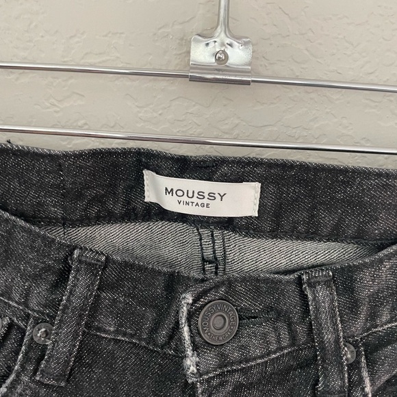 Moussy Vintage Checotah Distressed Skinny Jeans in Black Size 26 - Picture 7 of 13